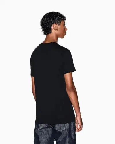 Armani Exchange Men's Solid Colored Basic Pima Crew Neck - 4