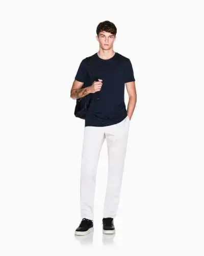 Armani Exchange Men's Solid Colored Basic Pima Crew Neck - 4