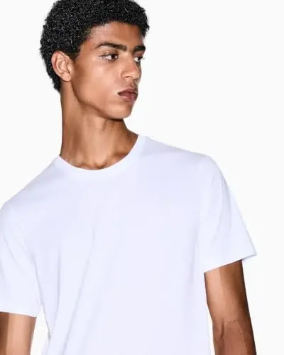 Armani Exchange Men's Solid Colored Basic Pima Crew Neck - 5