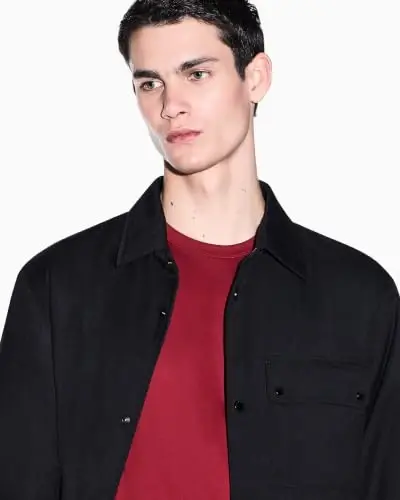 Armani Exchange Men's Solid Colored Basic Pima Crew Neck - 5