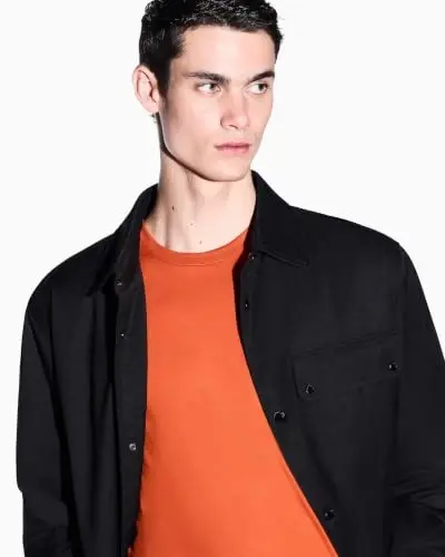 Armani Exchange Men's Solid Colored Basic Pima Crew Neck - 5