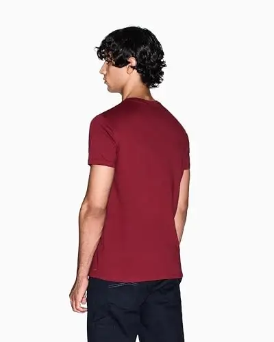 Armani Exchange Men's Solid Colored Basic Pima Crew Neck - 4