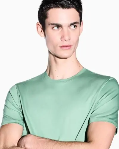 Armani Exchange Men's Solid Colored Basic Pima Crew Neck - 3