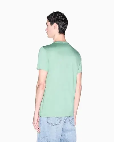 Armani Exchange Men's Solid Colored Basic Pima Crew Neck - 4