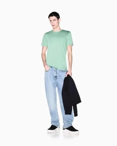 Armani Exchange Men's Solid Colored Basic Pima Crew Neck - 5