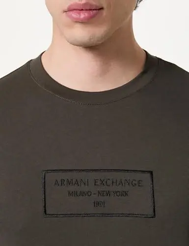 Armani Exchange Men's Triangulation Crew Neck T-Shirt - ARMANI (1)
