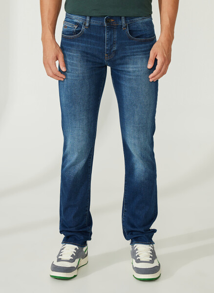 Armani Exchange Normal Bel Normal Erkek Denim Pantolon 3RZJ13 1500-INDIGO DENIM - 2