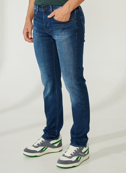 Armani Exchange Normal Bel Normal Erkek Denim Pantolon 3RZJ13 1500-INDIGO DENIM - 3