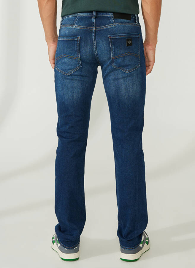 Armani Exchange Normal Bel Normal Erkek Denim Pantolon 3RZJ13 1500-INDIGO DENIM - 5