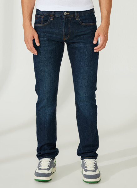 Armani Exchange Normal Bel Normal Koyu Mavi Erkek Denim Pantolon 8NZJ13 1500-INDIGO DENIM - 2