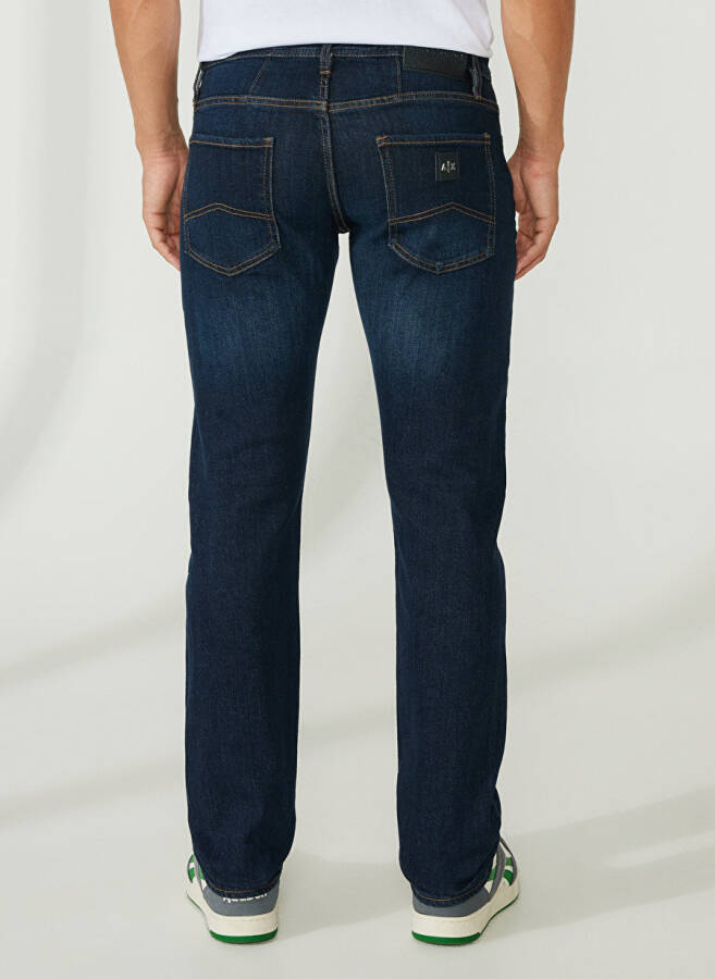 Armani Exchange Normal Bel Normal Koyu Mavi Erkek Denim Pantolon 8NZJ13 1500-INDIGO DENIM - 5