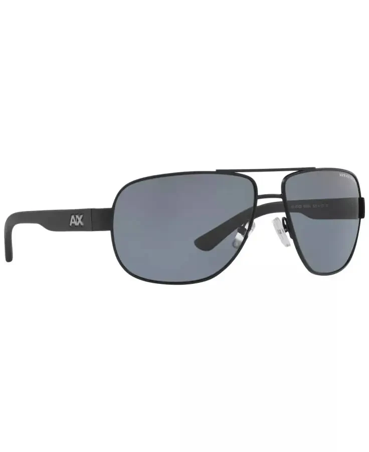 Armani Exchange Polarized Sunglasses , AX2012S-BLACK MATTE/GREY POLAR - 4