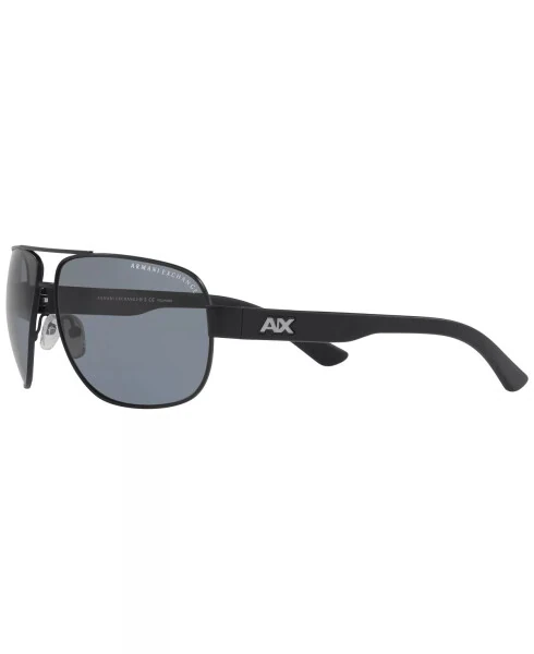 Armani Exchange Polarized Sunglasses , AX2012S-BLACK MATTE/GREY POLAR - 5