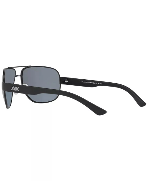 Armani Exchange Polarized Sunglasses , AX2012S-BLACK MATTE/GREY POLAR - 6