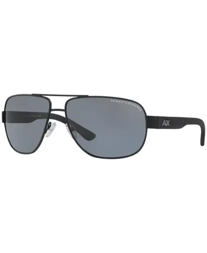 Armani Exchange Polarized Sunglasses , AX2012S - BLACK MATTE/GREY POLAR - 1