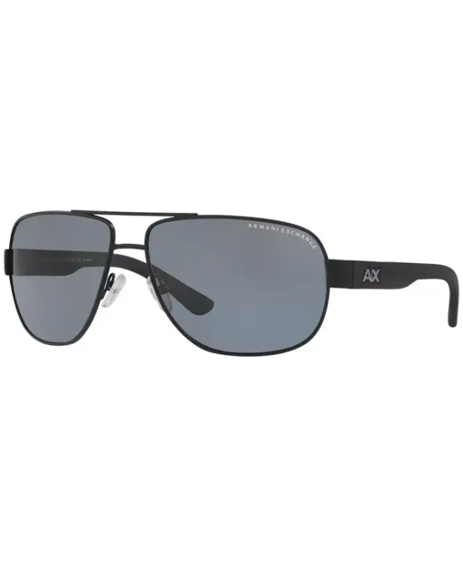 Armani Exchange Polarized Sunglasses , AX2012S - BLACK MATTE/GREY POLAR - A|X ARMANI EXCHANGE
