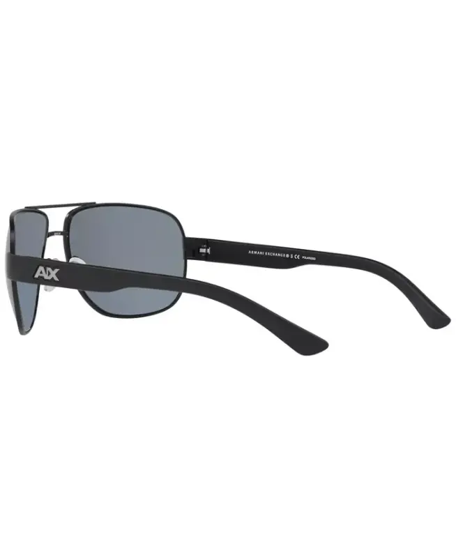 Armani Exchange Polarized Sunglasses , AX2012S - BLACK MATTE/GREY POLAR - 6