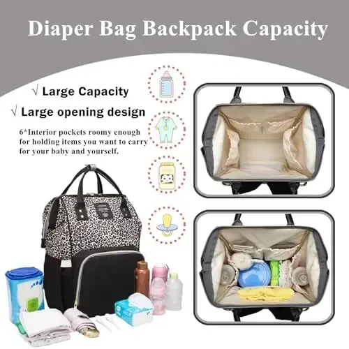 Armbq Camo Diaper Bag Backpack Multi-Function Diaper Bag for Baby Care Essentials Waterproof Travel Baby Bag for Mom Dad - 3