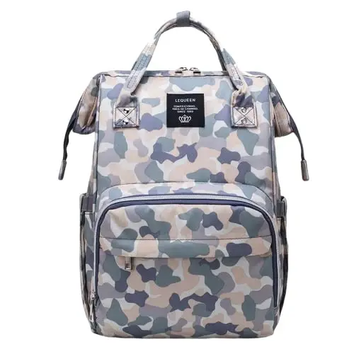 Camo Diaper Bag Backpack Multi-Function Diaper Bag for Baby Care Essentials Waterproof Travel Baby Bag for Mom Dad - 1