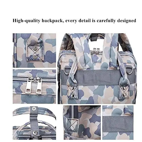 Camo Diaper Bag Backpack Multi-Function Diaper Bag for Baby Care Essentials Waterproof Travel Baby Bag for Mom Dad - 5