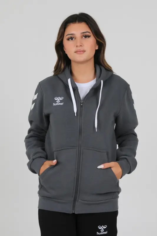 Armin Pamuklu Kamp Eşofman Üstü-Gri - HUMMEL