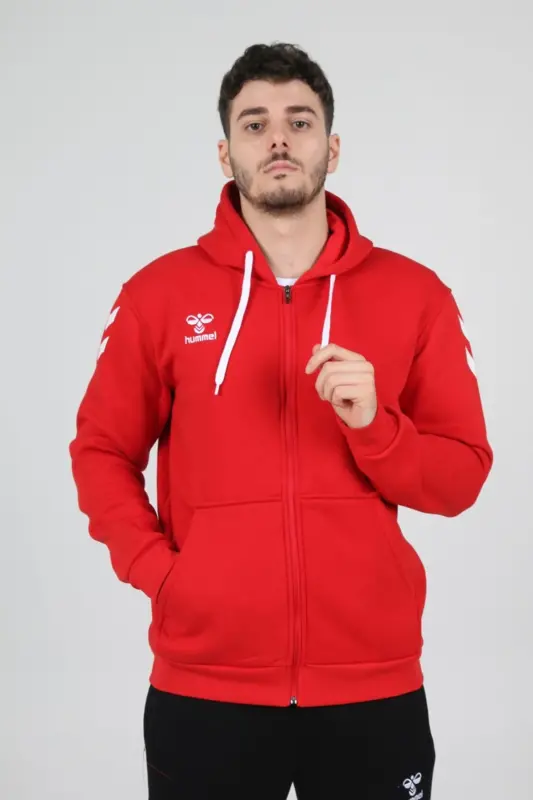 Armin Pamuklu Kamp Eşofman Üstü-Kırmızı - 4