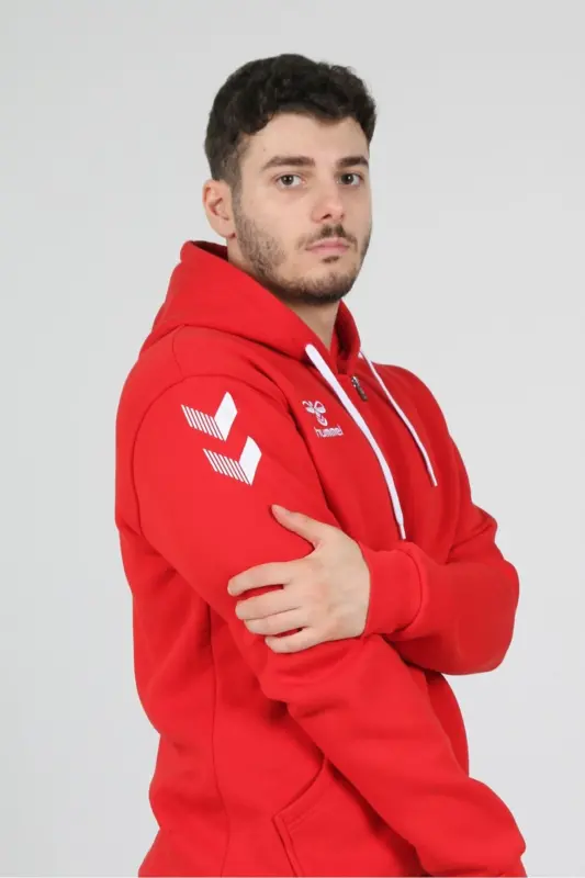 Armin Pamuklu Kamp Eşofman Üstü-Kırmızı - HUMMEL