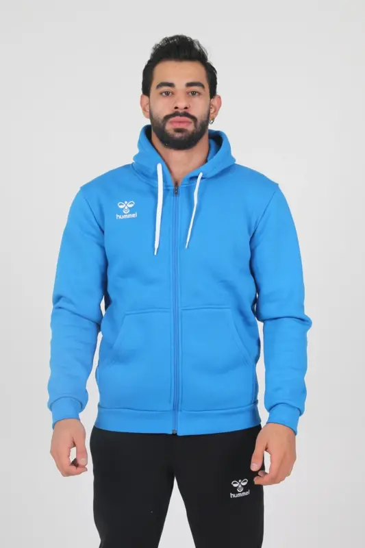 Armin Pamuklu Kamp Eşofman Üstü-Mavi - HUMMEL