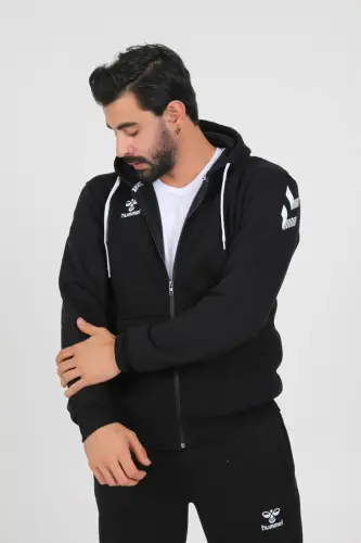 Armin Pamuklu Kamp Eşofman Üstü-Siyah - 4