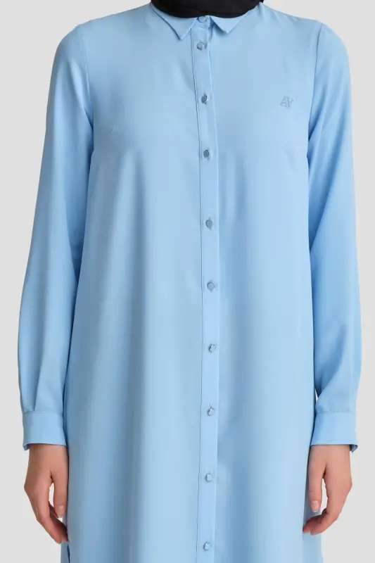 Armine A Logo Tunic Orth411 Baby Blue - 5
