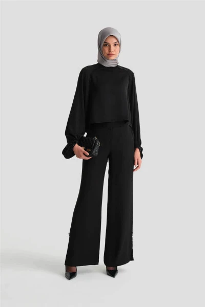 Armine Accessory Detailed Stylish Pants (24k2713) Black - 10