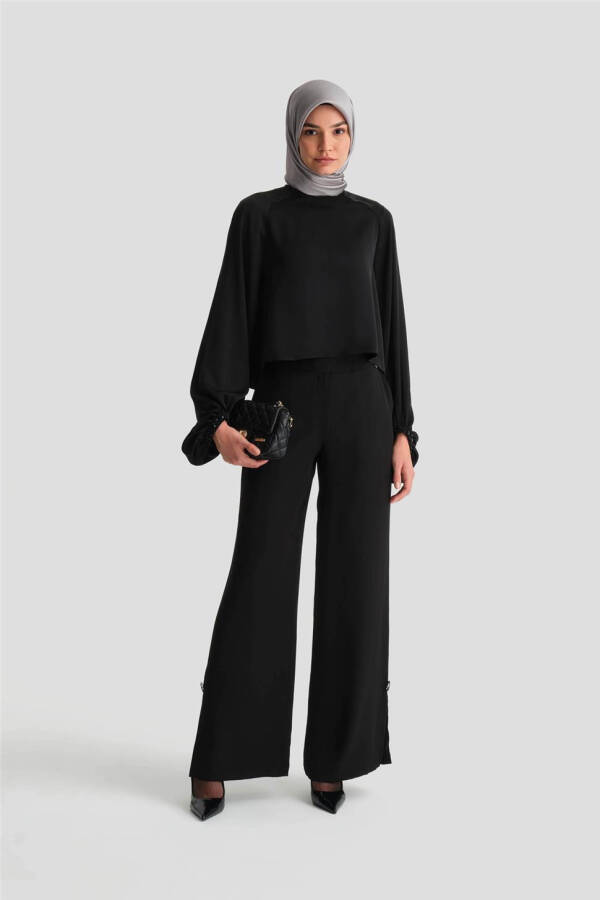 Armine Accessory Detailed Stylish Pants (24k2713) Black - 10