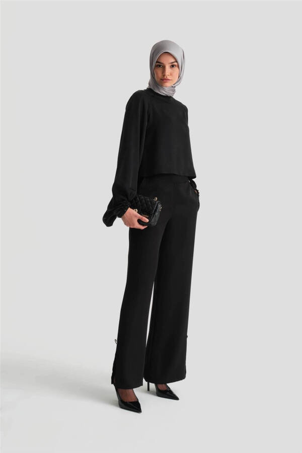 Armine Accessory Detailed Stylish Pants (24k2713) Black - 1