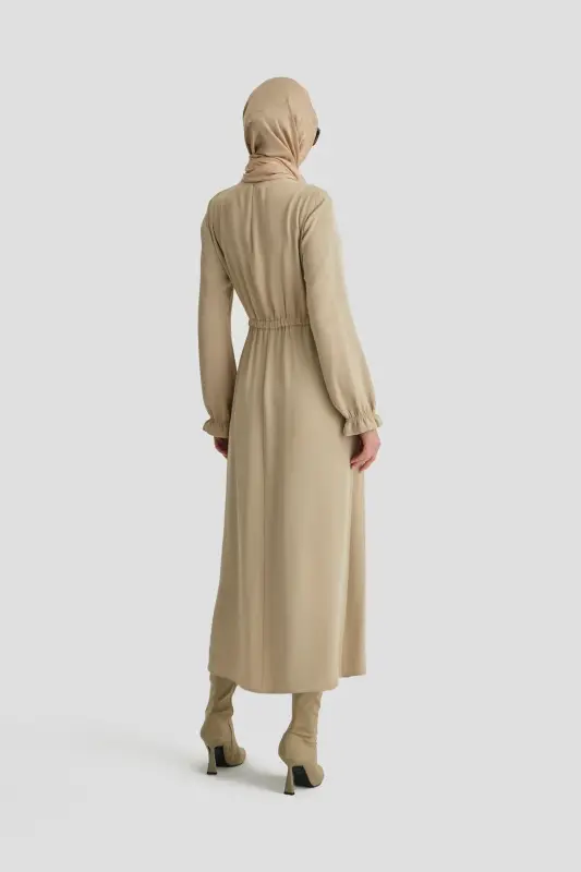 Armine Anvelop Elbise Ort9230 Bej - 5