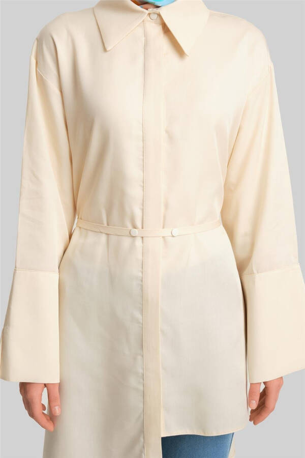 Armine Asimetrik Tencel Tunik 24Y4015 Aytaşı - 11