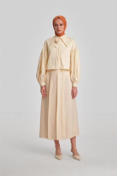 Armine Asymmetrical Closed Tencel Skirt 24Y1616 Moonstone - 2