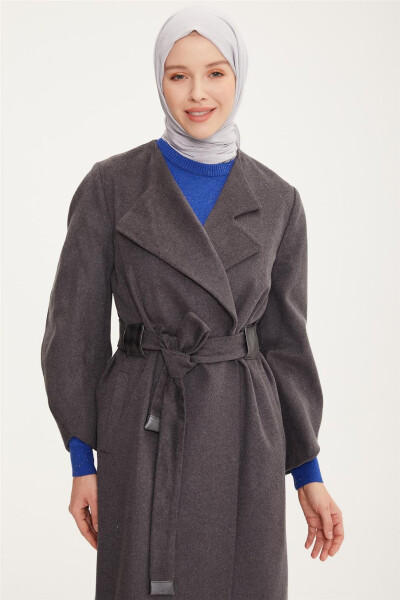 Armine Balloon Sleeve Coat 22K8208 Light Anthracite - 1
