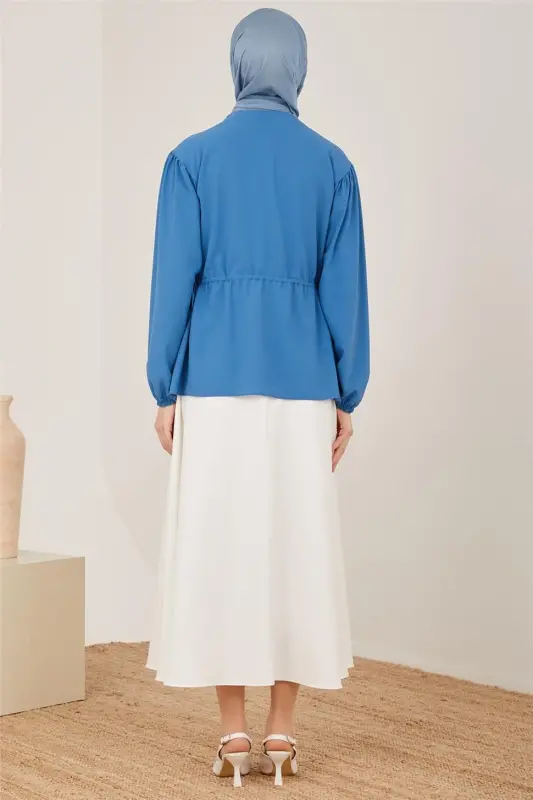 Armine Beli Ayarlanabilir Bluz 23Y3331 Marine - 5