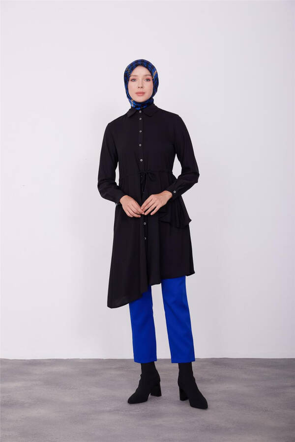 Armine Belli Asimetrik Tunika 23K4707 Qora - 7