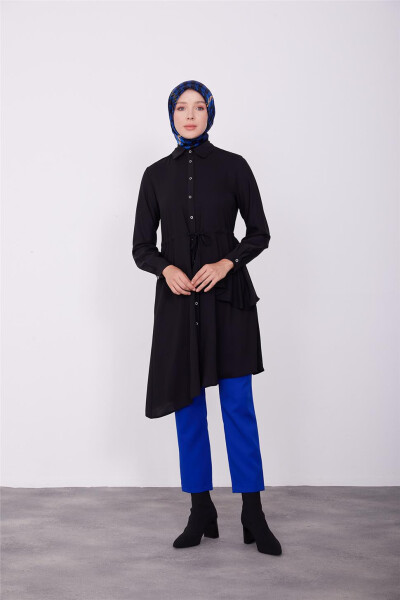 Armine Belted Asymmetric Tunic 23K4707 Black - 7