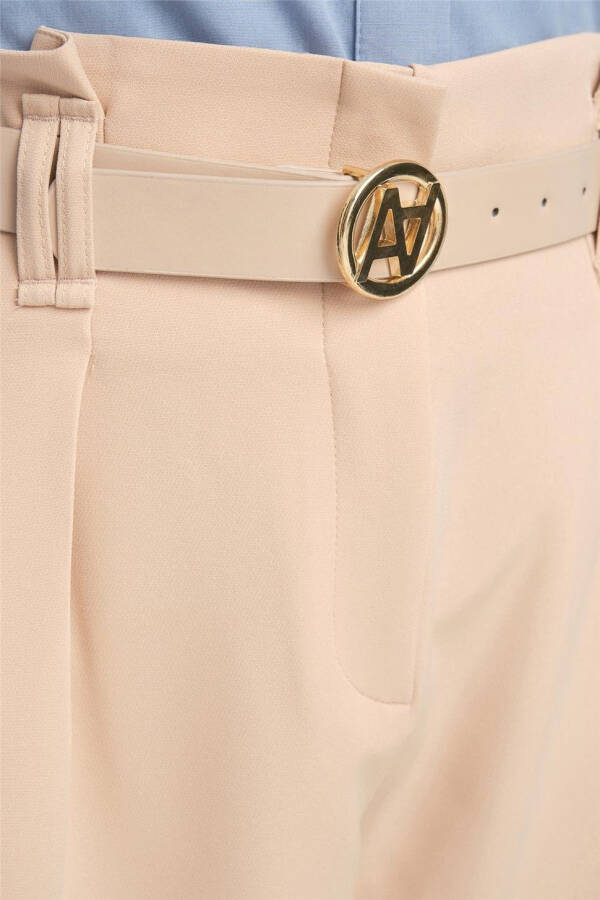 Armine Belted Palazzo Pants ORT2519 Beige - 4