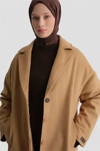 Armine Bitta Tugmali Palto, 23K7202 Qo'ng'ir - ARMINE (1)