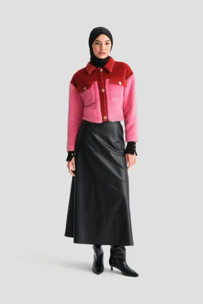 Armine Block Color Plush Jacket - 8