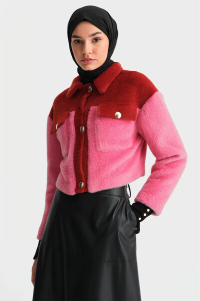 Armine Block Color Plush Jacket - 9