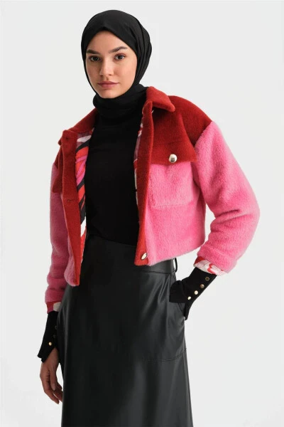 Armine Block Color Plush Jacket - 10