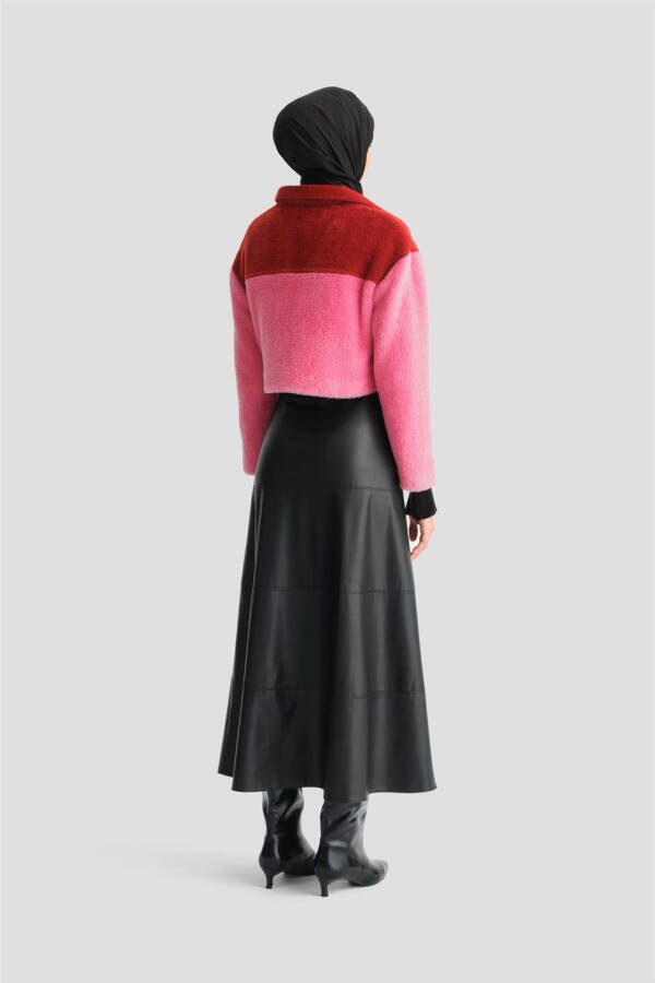 Armine Block Color Plush Jacket - 12