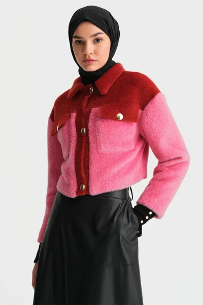 Armine Block Color Plush Jacket - ARMINE (1)