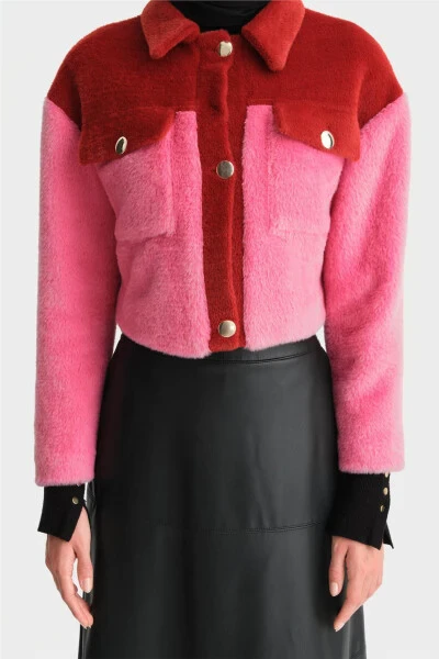 Armine Block Color Plush Jacket - 4