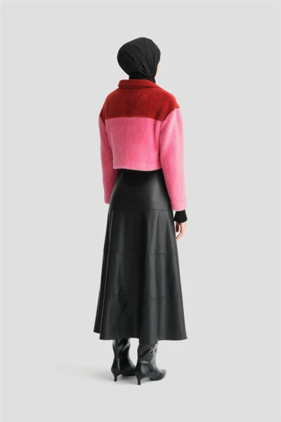 Armine Block Color Plush Jacket - 5