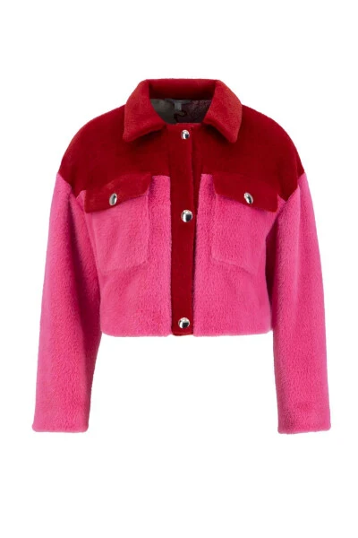 Armine Block Color Plush Jacket - 6